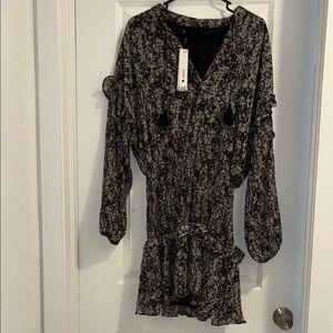 Aqua Monochrome Textured Dress